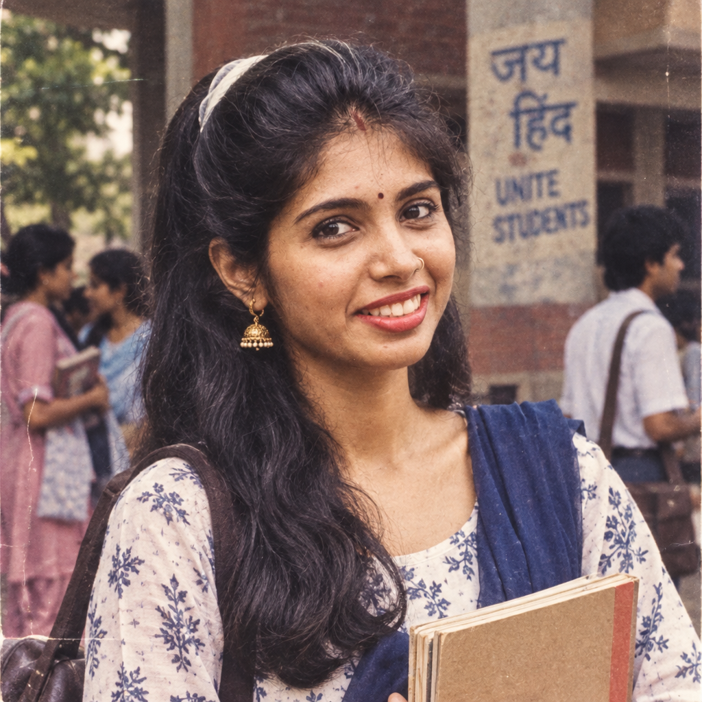 80s Indian College Student