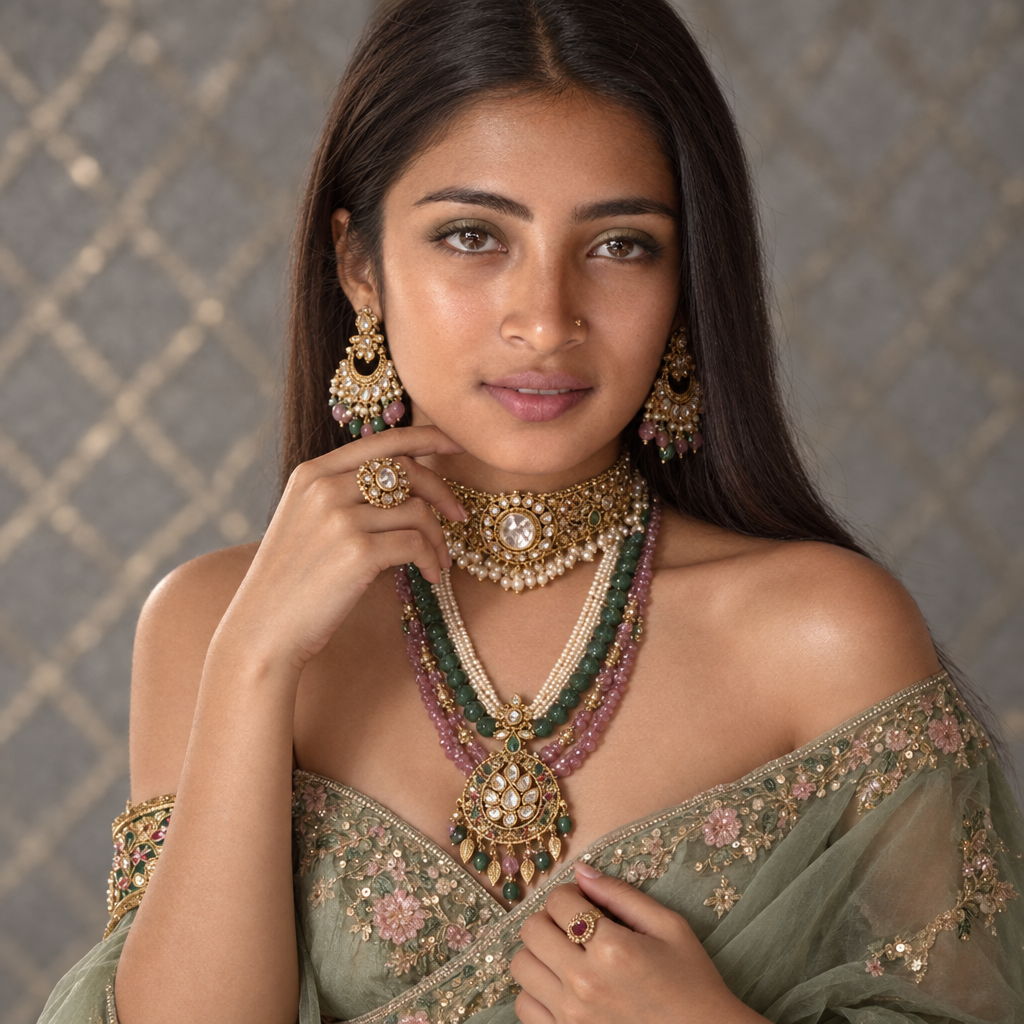 Green Regal Indian Dress