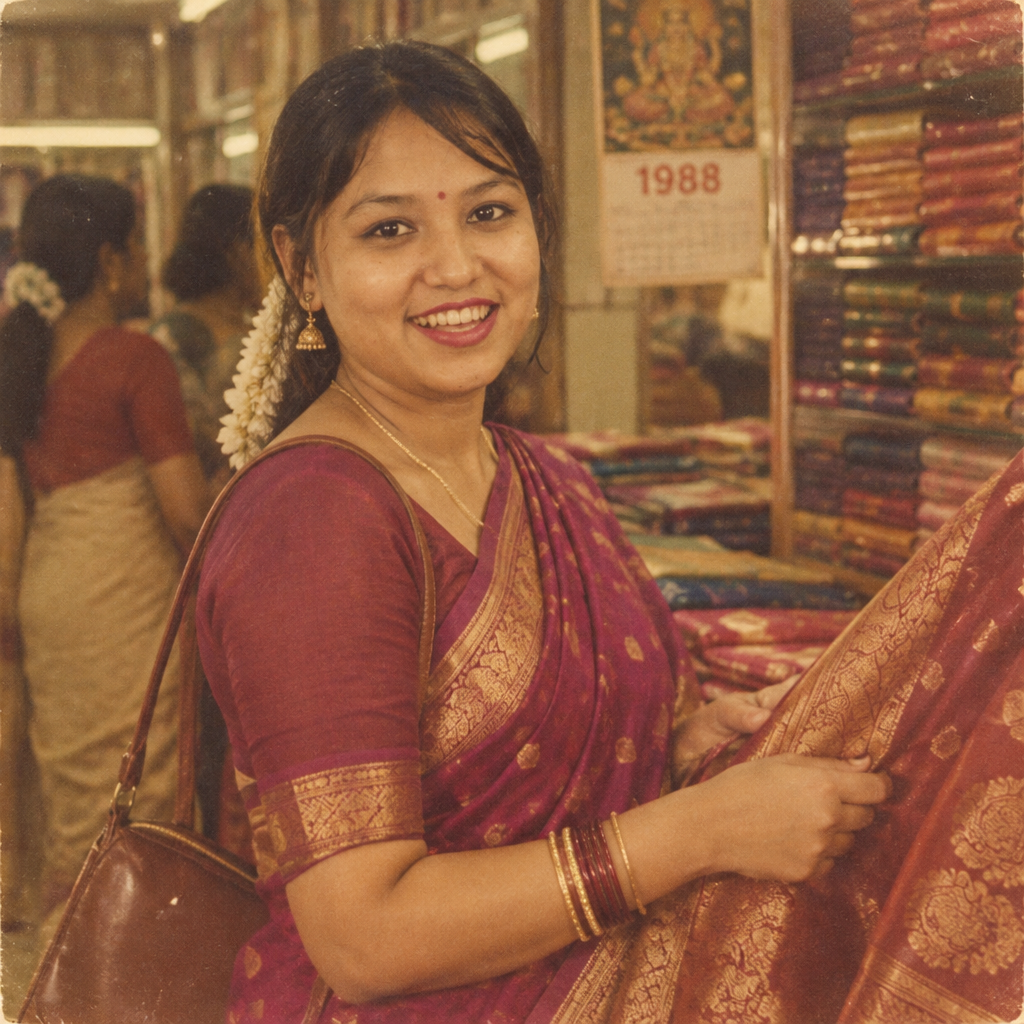 80s Saree Shopping