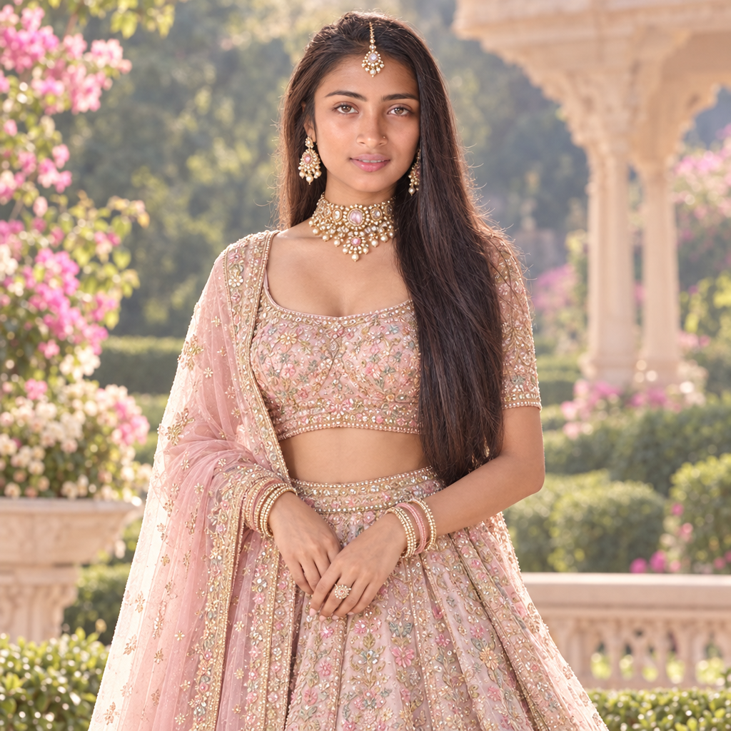Indian Princess In Garden