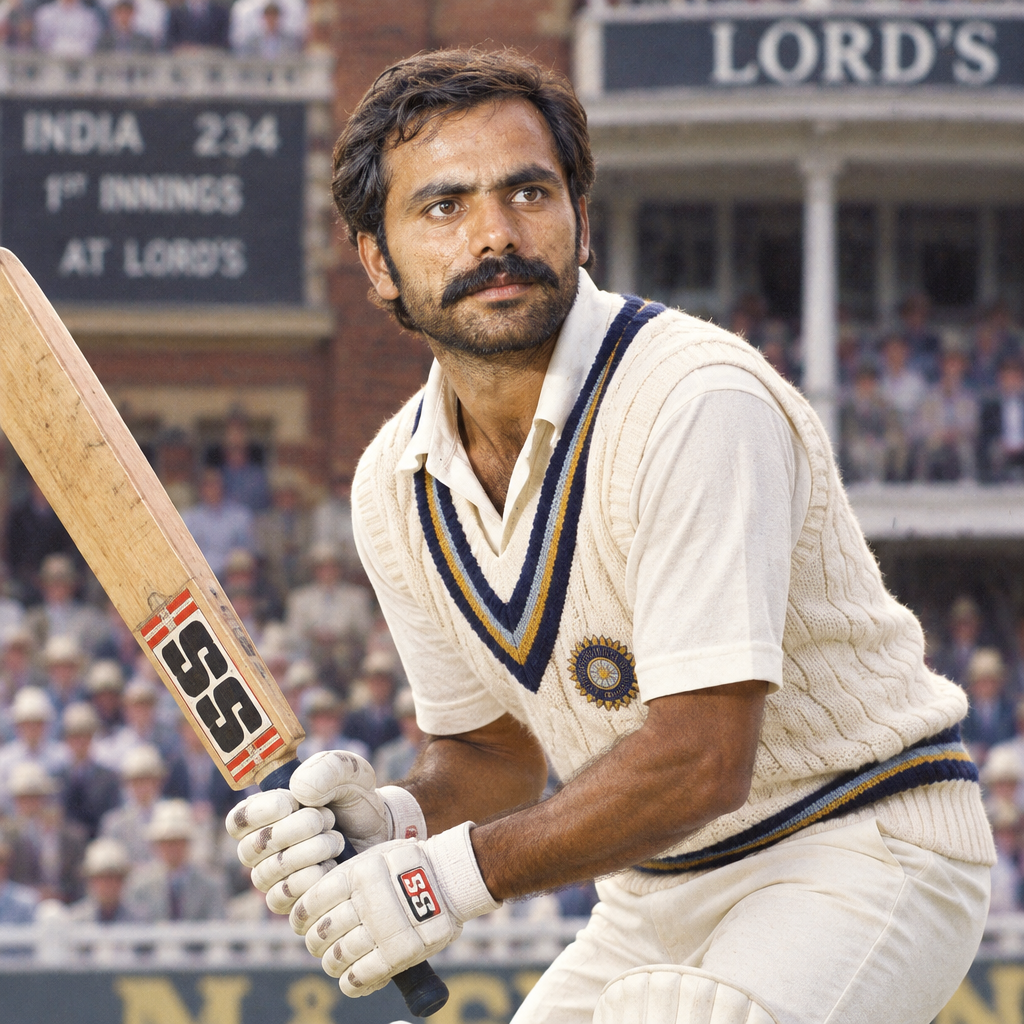 80s Indian Cricketer At Lords