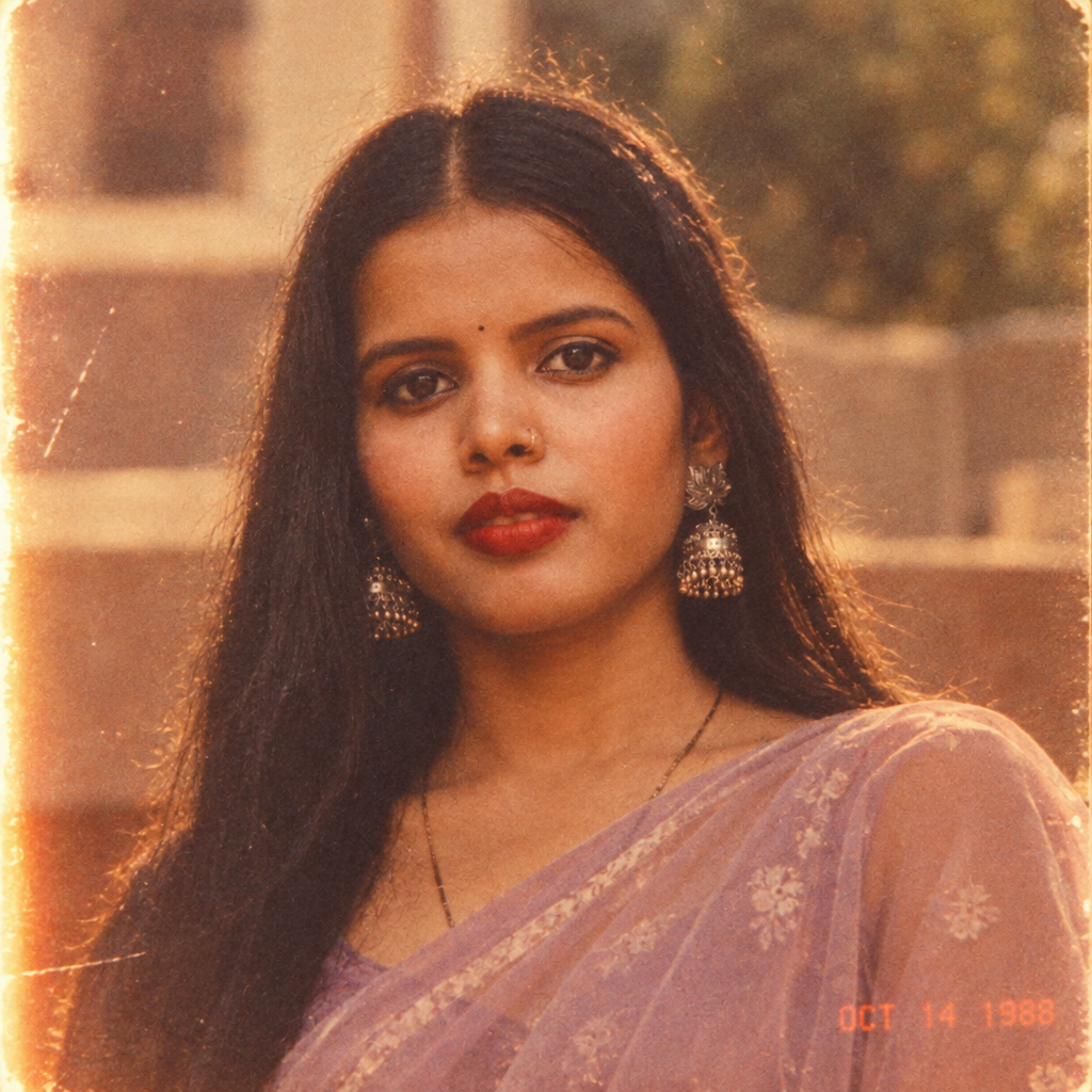 80s Chiffon Saree